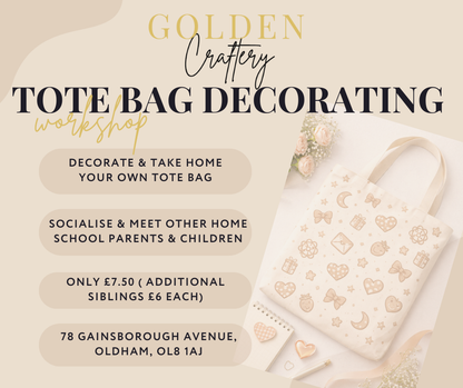 Home School Tote Bag Decorating Workshop