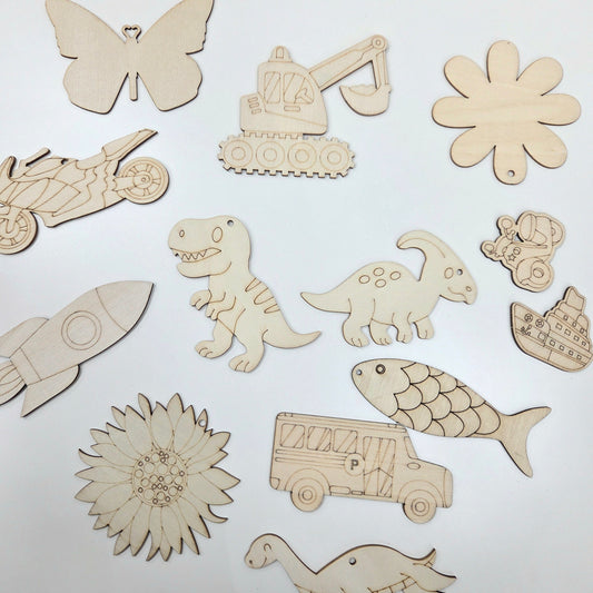 Childrens Wooden Magnet/Keyring Painting